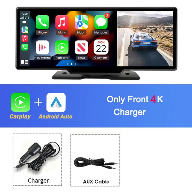 CARRUSH | Geavanceerde Auto DVR met CarPlay Android Auto Dashcam | Slimme Autocamera