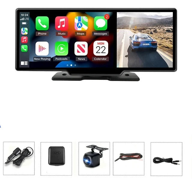 CARRUSH | Geavanceerde Auto DVR met CarPlay Android Auto Dashcam | Slimme Autocamera
