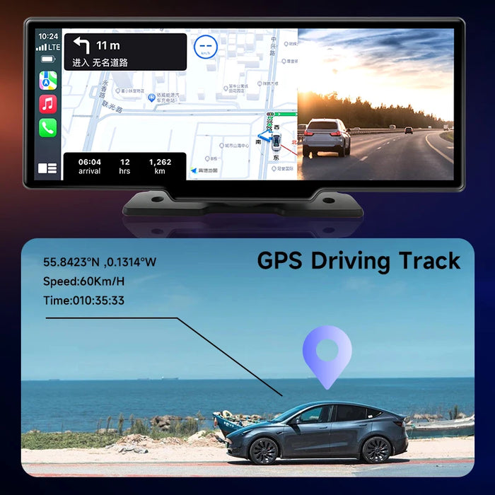 CARRUSH | Geavanceerde Auto DVR met CarPlay Android Auto Dashcam | Slimme Autocamera