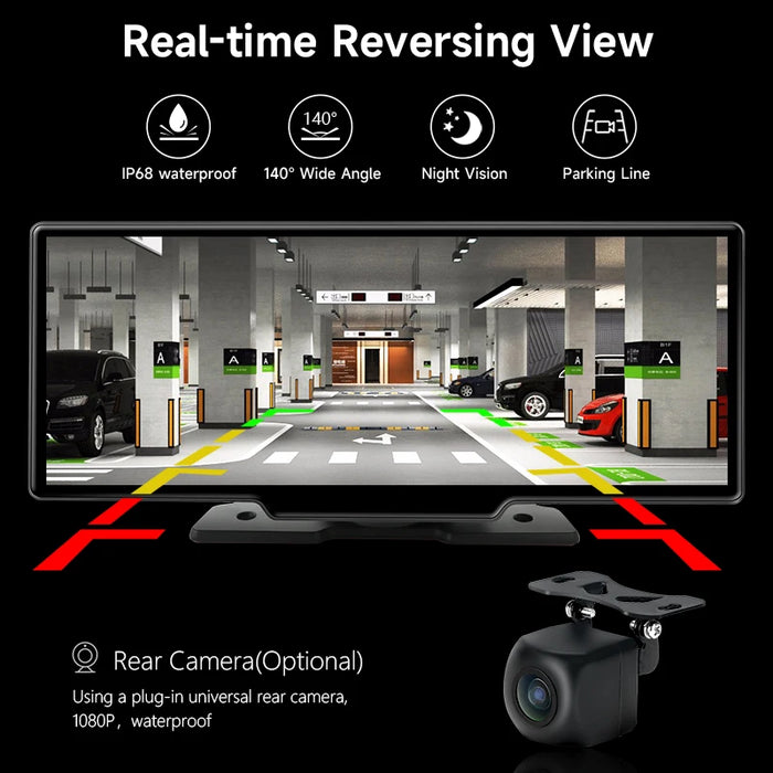CARRUSH | Geavanceerde Auto DVR met CarPlay Android Auto Dashcam | Slimme Autocamera