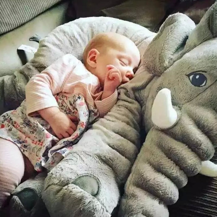 Knuffel Olifant Kussen | Pluizig Zacht | Dubbel Gebruik | Leuk Cadeau