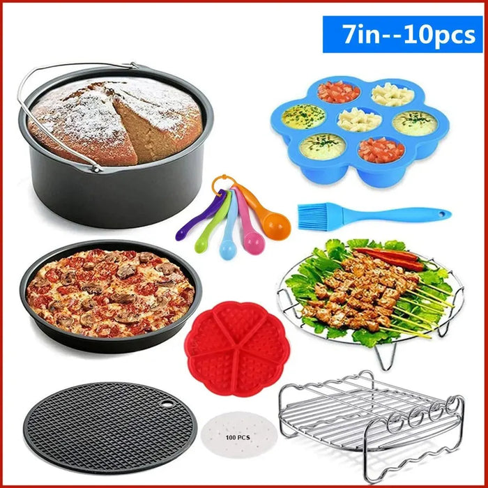 Frymaster | Airfryer Accessoire 10pcs Set | Veelzijdig en Handig | Maak Van Elke Maaltijd Een Feest