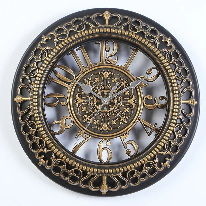 NEOCLASSIEK | Klassieke Ronde Klok | Retro Wandklok | Modern Ontwerp Klok | Keuken Slaapkamer Kantoor | Stille Decoratieve Kwarts Klok