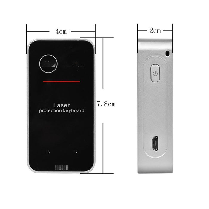 BeamKey | Draadloos Laser Toetsenbord | Compact en Geavanceerd | Toets in de Lucht