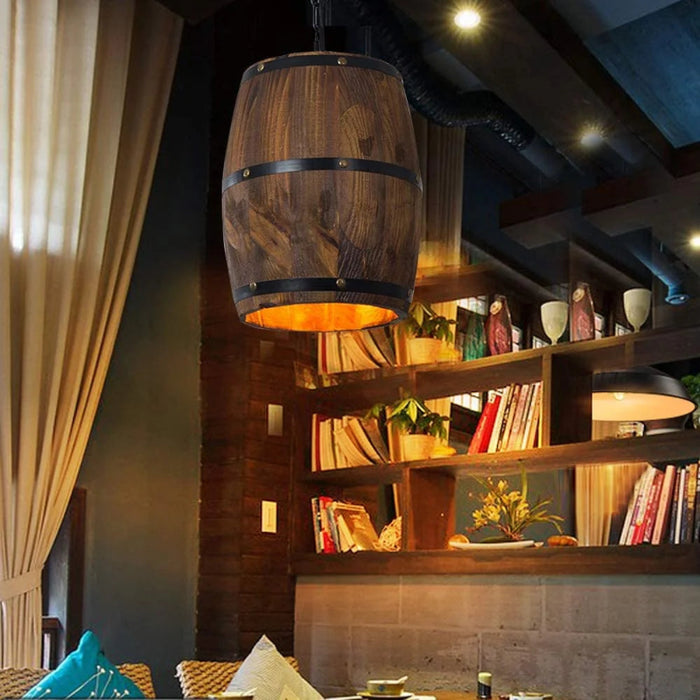 BarrelLight | Stylish Designer's Wooden Barrel Art Pendant Lights Lamps | Unieke houten hanglampen