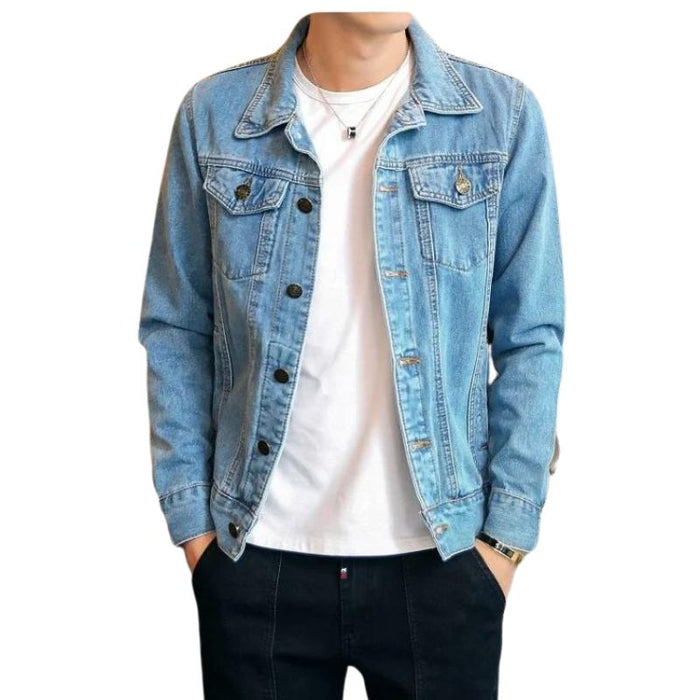 JACKSON | Voorjaars Spijkerjack | Blauw / Zwart Heren Spijkerjas
