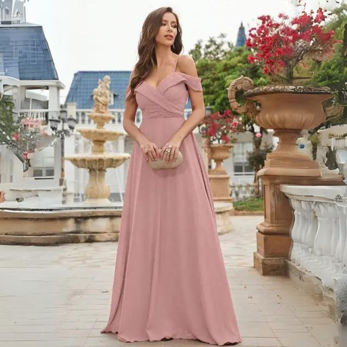 Nele | Elegante Off Shoulder Jurk | Bruidsmeisjes Jurk | Elegante Avondjurk | Maxi Dress