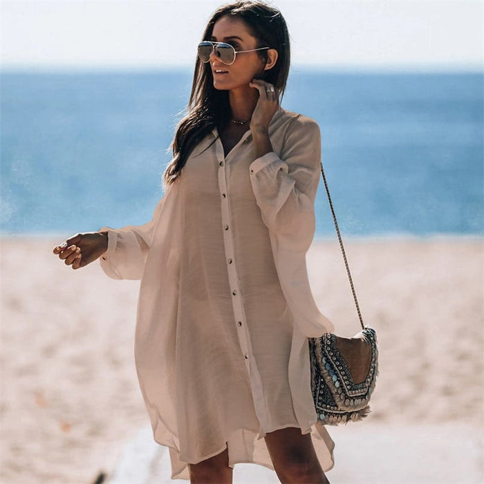 MANDY Dames Strand Zonnebeschermingsshirt Stijlvolle Strandoutfit