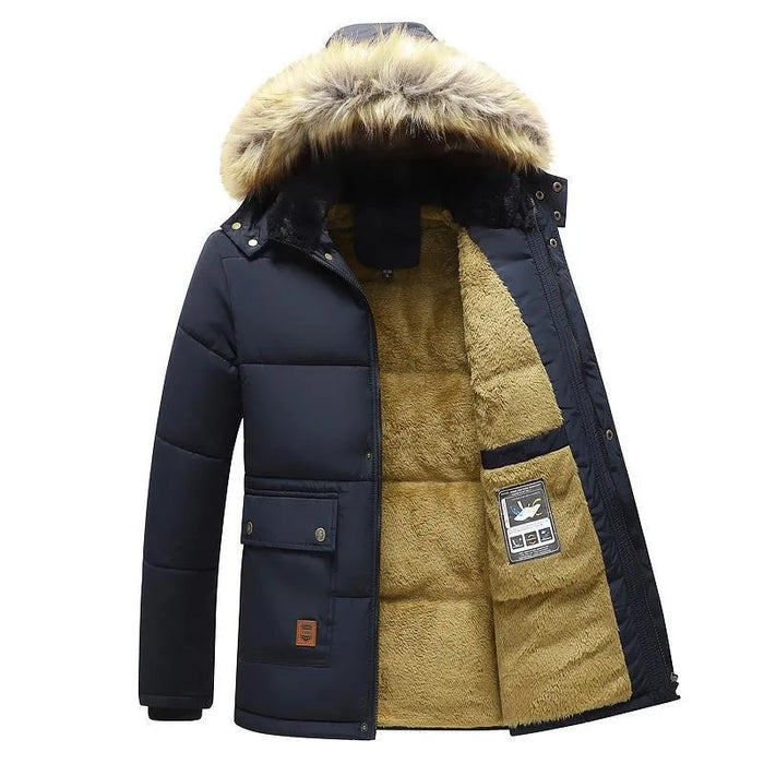 MANUEL | Winter Parka Voor Mannen | Jas met Pluche Voering en Bontkraag