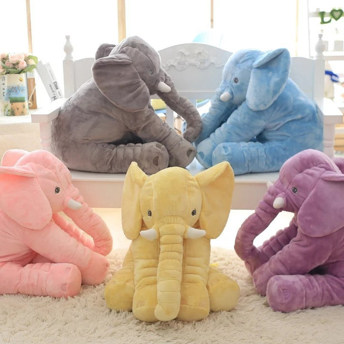 Knuffel Olifant Kussen | Pluizig Zacht | Dubbel Gebruik | Leuk Cadeau
