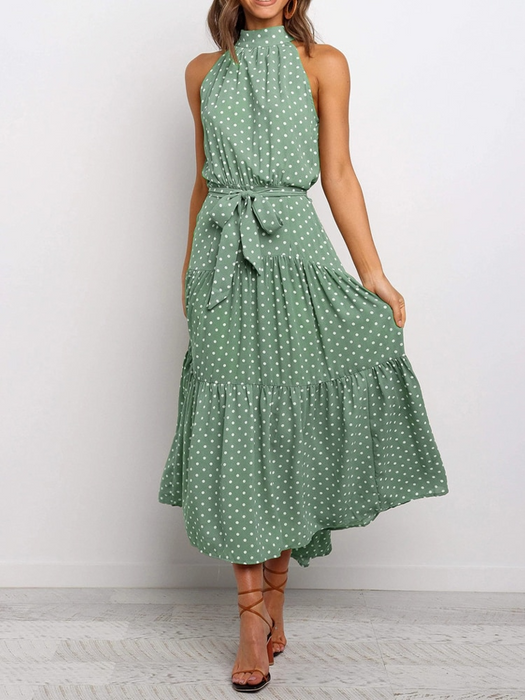 ELEGANCE | Zomerjurk met Polka Dot-print | Trendy Katoenen Jurk