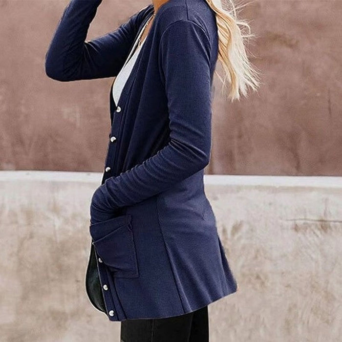 Bianca - Klassiek vest voor dames met zakken, zachte en ademende stof
