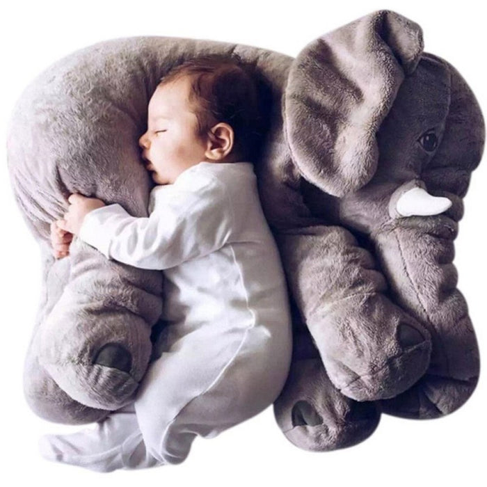 Knuffel Olifant Kussen | Pluizig Zacht | Dubbel Gebruik | Leuk Cadeau