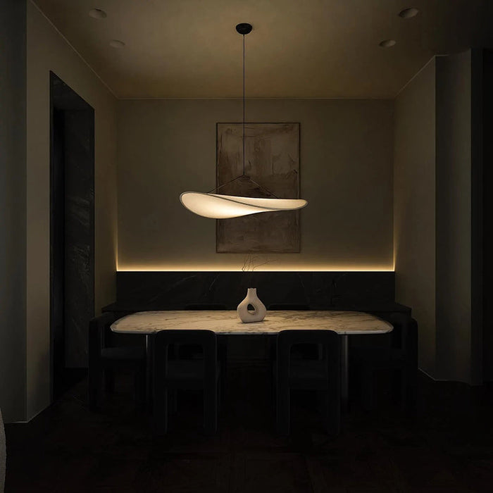 LUMINA | LED Hanglamp | Modern Metaal en Kunstzijde in Wit