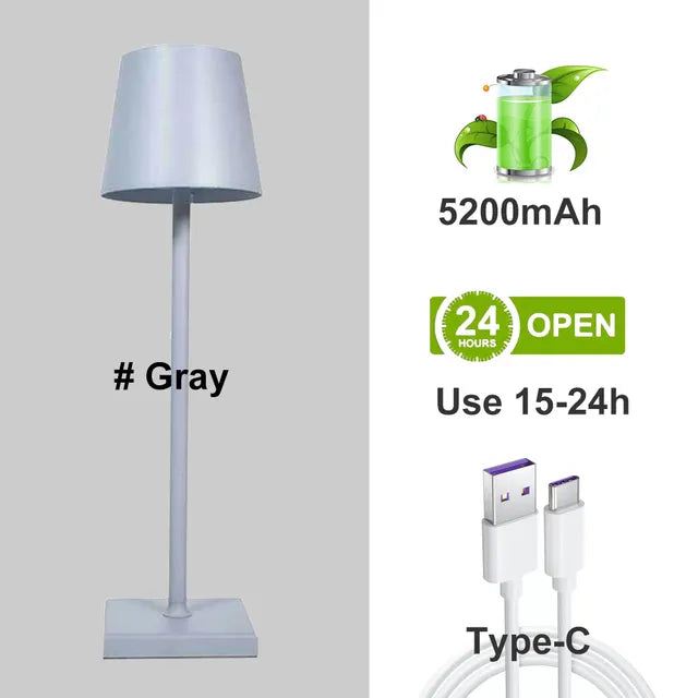 LUMINAIR | Draadloze Aluminium Tafellamp | Dimbaar | Draagbaar | Modern Design