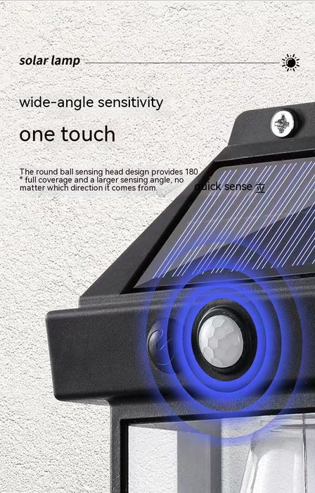 SOLARIS | Outdoor Solar Waterdichte  Tuin Wandlamp | Trendy Zonne-energie Lamp