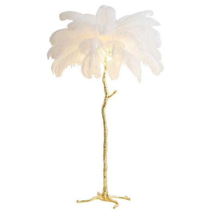 NORDIC | Struisvogel Veren Vloerlamp | Scandinavische Elegantie voor Jouw Woonruimte