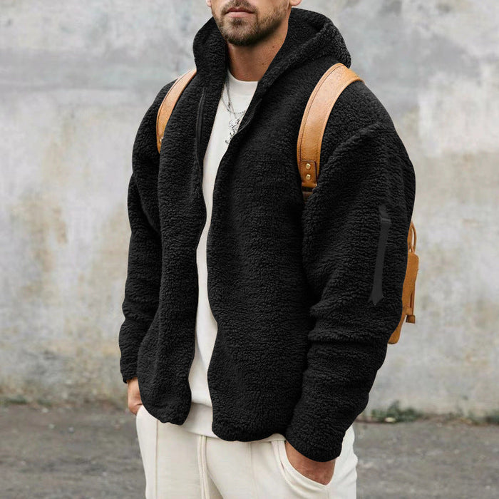 URBANWARMTH | Heren Hooded Jack voor Herfst en Winter | Dubbelzijdig Draagbaar met Rits | Warm en Casual Outdoor Kleding