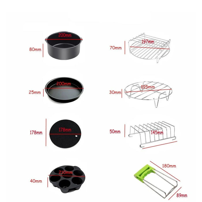 FryEase | Airfryer Accessoires | Compleet Set | Verrijk je Kookervaring