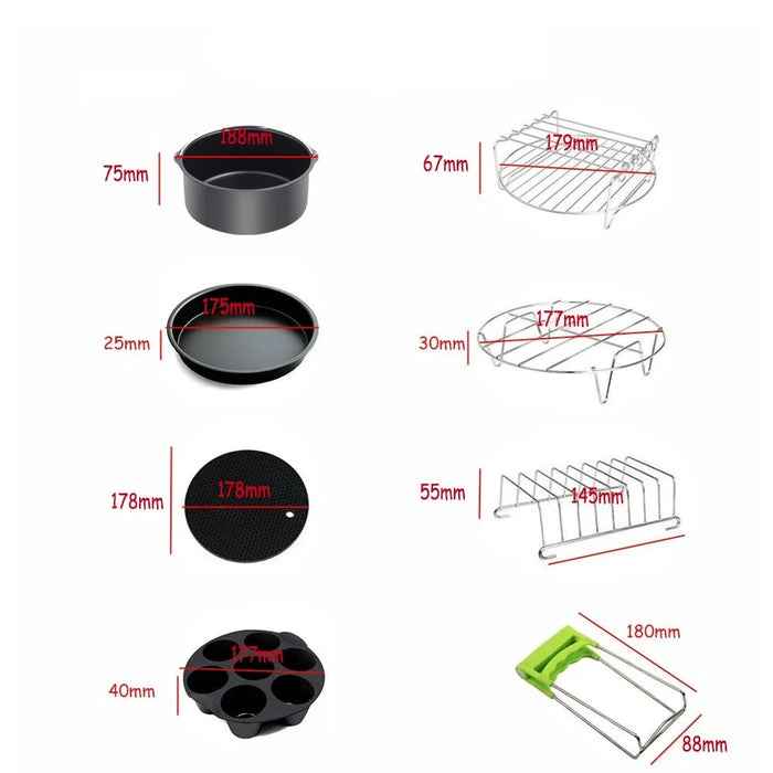 FryEase | Airfryer Accessoires | Compleet Set | Verrijk je Kookervaring