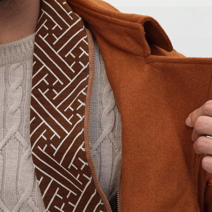 Marvelle wollen jas met afneembare sjaal voor extra warmte