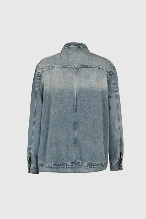 Aegle - Deconstruct asymmetrische spijkerjas voor een unieke stijl