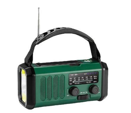 SOLAIRE | Noodradio AM/FM Draagbare Radio met LED Zonne-Handkruk USB 5000mAh/10000mAh Oplaadbare Zaklamp Leeslamp SOS Alarm |