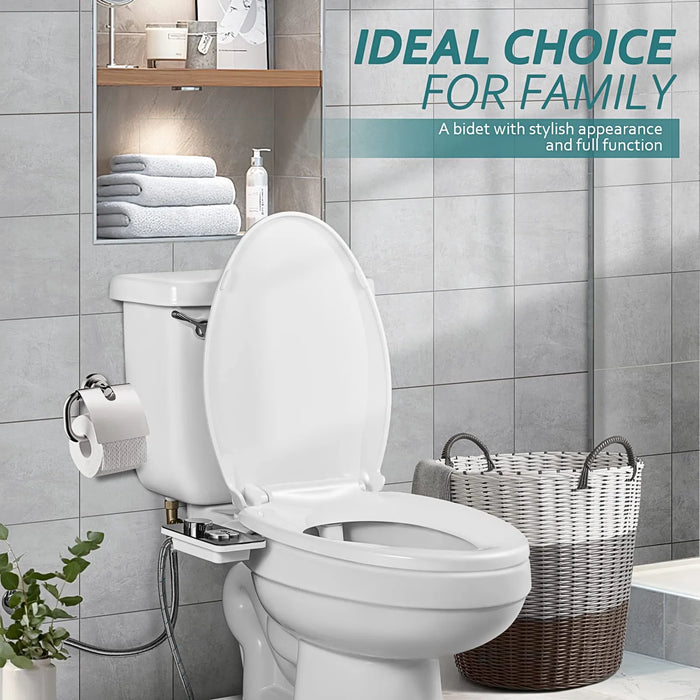 DELUXE | Ultra-dunne Bidet Toiletbril Bevestiging | Hygiënische Persoonlijke Verzorging