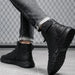 Black-Boots | Zwarte warme leren laarzen Finn Brands