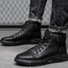 Black-Boots | Zwarte warme leren laarzen Finn Brands