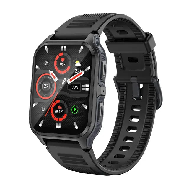 PATRICK | 1.9" Outdoor Militair Slim Smartwatch | Bluetooth Bellen, IP68 Waterdicht, Fitness Horloge