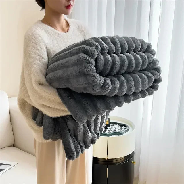 CozyCouture | Pluche Deken | Luxe Comfort | Ultieme Warmte | Bedsprei | Deken Bank