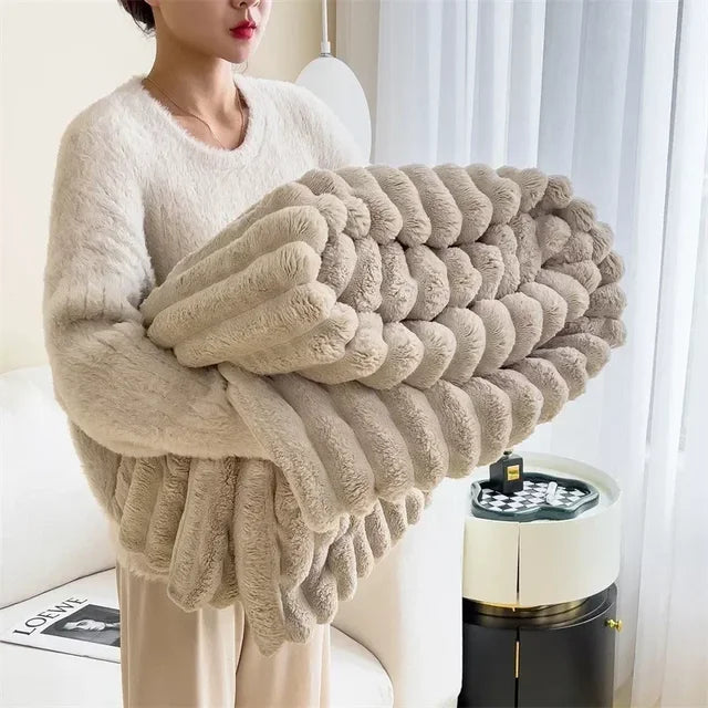 CozyCouture | Pluche Deken | Luxe Comfort | Ultieme Warmte | Bedsprei | Deken Bank