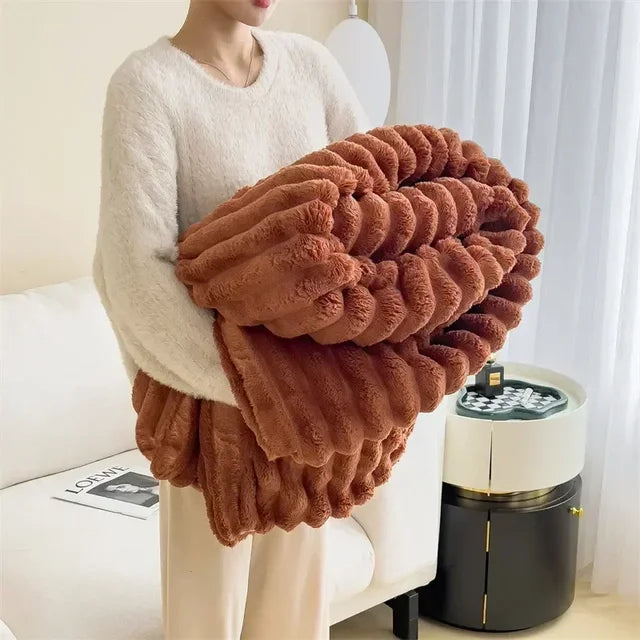 CozyCouture | Pluche Deken | Luxe Comfort | Ultieme Warmte | Bedsprei | Deken Bank