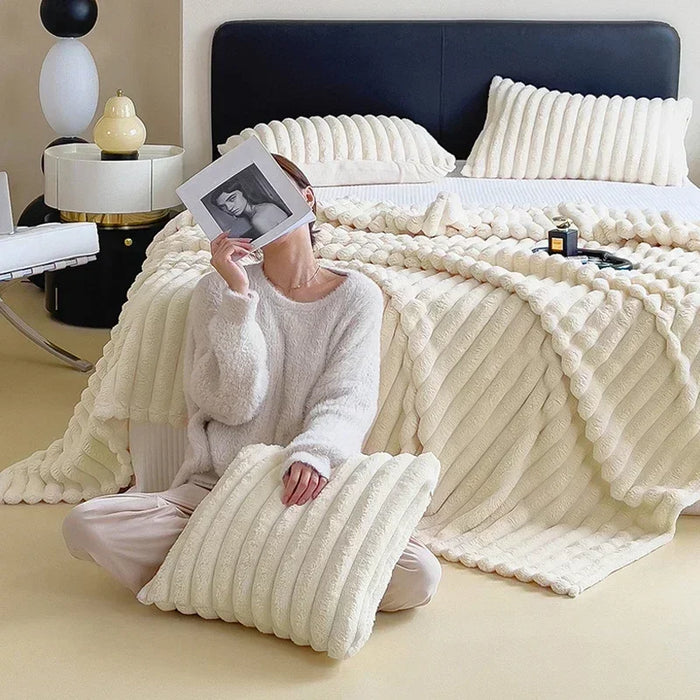 CozyCouture | Pluche Deken | Luxe Comfort | Ultieme Warmte | Bedsprei | Deken Bank