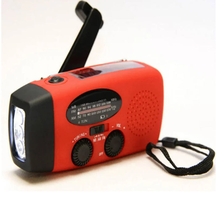 Draagbare multifunctionele noodradio met zonne-energie en LED-zaklamp Finn Brands