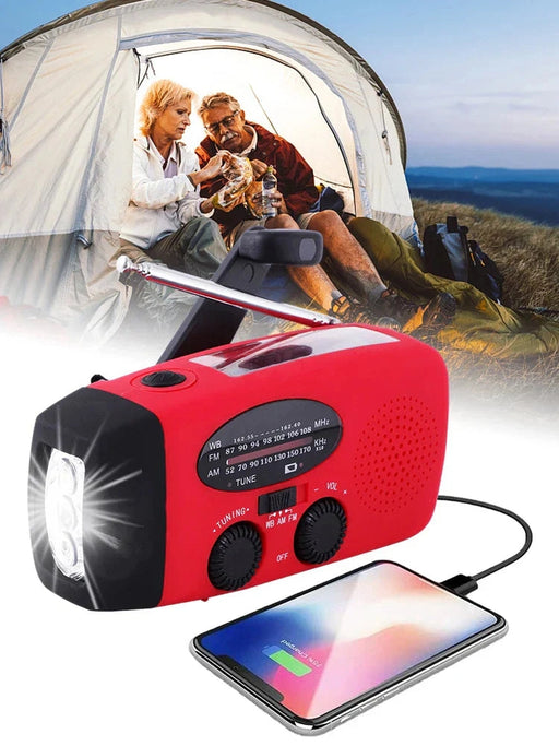 Draagbare multifunctionele noodradio met zonne-energie en LED-zaklamp Finn Brands