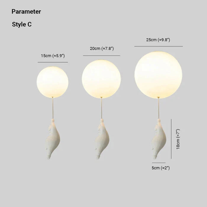 DreamyBear Lamp - Kinder plafondlamp met beer en ballon Finn Brands