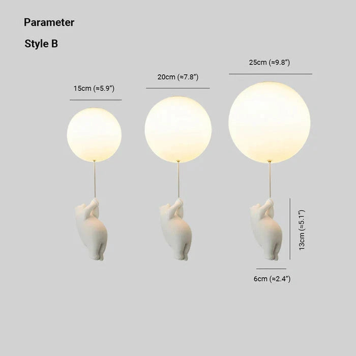 DreamyBear Lamp - Kinder plafondlamp met beer en ballon Finn Brands