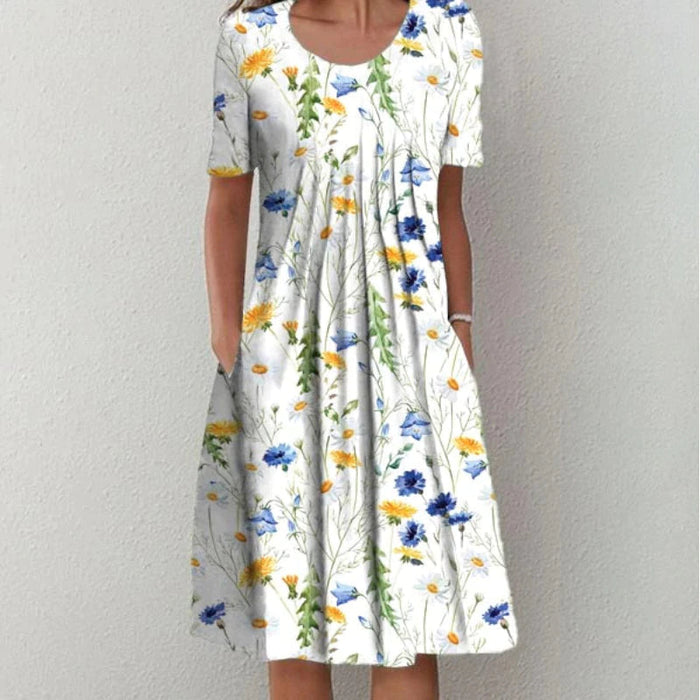 Emma - midi-zomerjurk voor dames met unieke prints en stijl