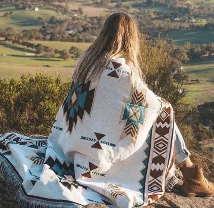 BUITENLEVEN | Etnisch Bohemian Mexico Deken | Trendy Dekens voor Buitenavonturen