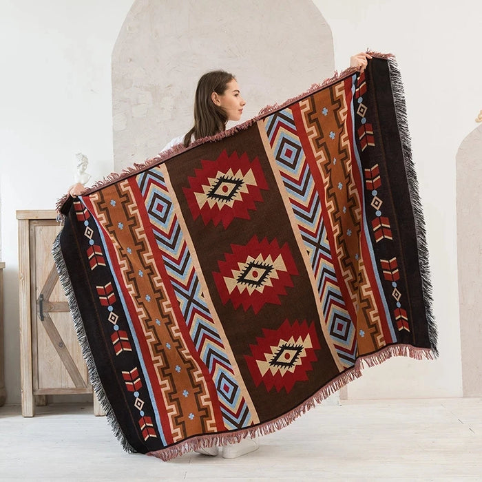 BUITENLEVEN | Etnisch Bohemian Mexico Deken | Trendy Dekens voor Buitenavonturen