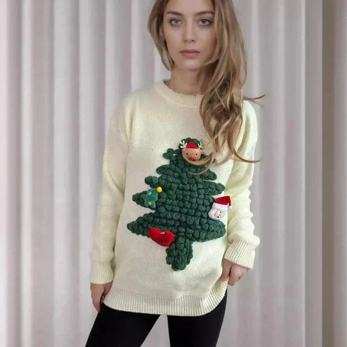 Fleur - Warme 3D-Kersttrui voor Dames Finn Brands