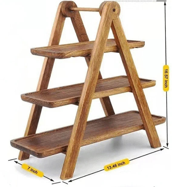TRAYX | Stijlvolle Serveerschaal voor Fruit en Snacks | Houten Decoratieve Serveerschaal