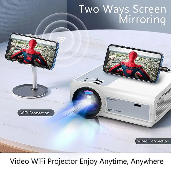 INF Draagbare Mini Projector EU Stekker - Zwart, 1080P Ondersteund INF Draagbare Mini Projector EU Stekker - Zwart, 1080P Ondersteund