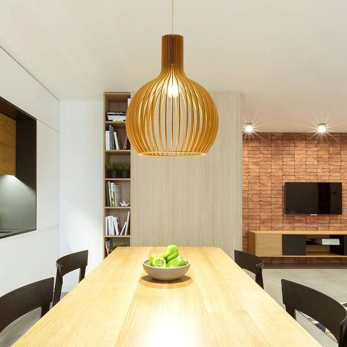 NATURALUXE | Handgemaakte Houten Designlamp | Verfijnde Natuurlijke Elegantie