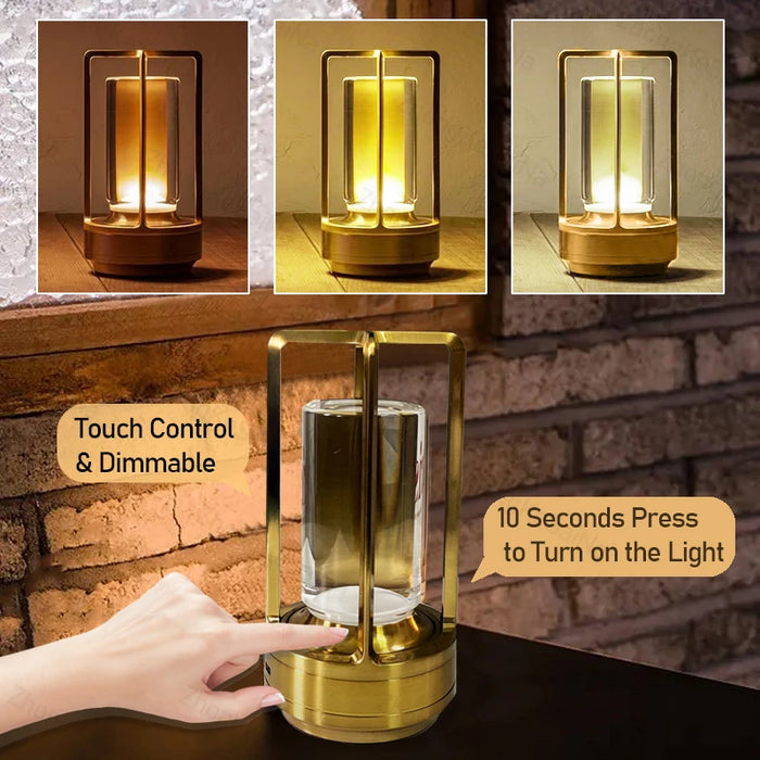 Lumina | Draadloze LED Tafellamp | Touch-dimming | Oplaadbaar | Sfeervolle Verlichting