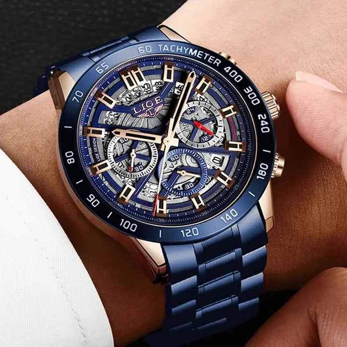 Raptor Watches herenhorloge met stalen band - zwart / rosé Raptor Watches herenhorloge met stalen band - zwart / rosé