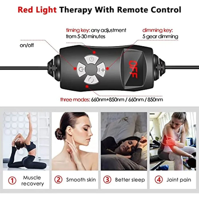 GlowWave | Roodlichttherapiepaneel | Diepe Heling | Verlicht Pijn en Stress
