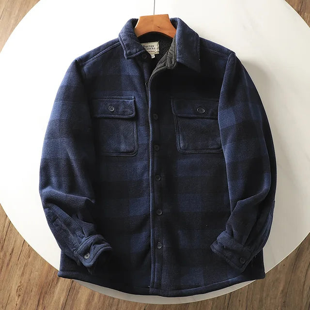 ZAYN | Winter Fleece Gevoerd Geruit Overhemd voor Mannen | Western Cowboy Overhemd Met Knopen